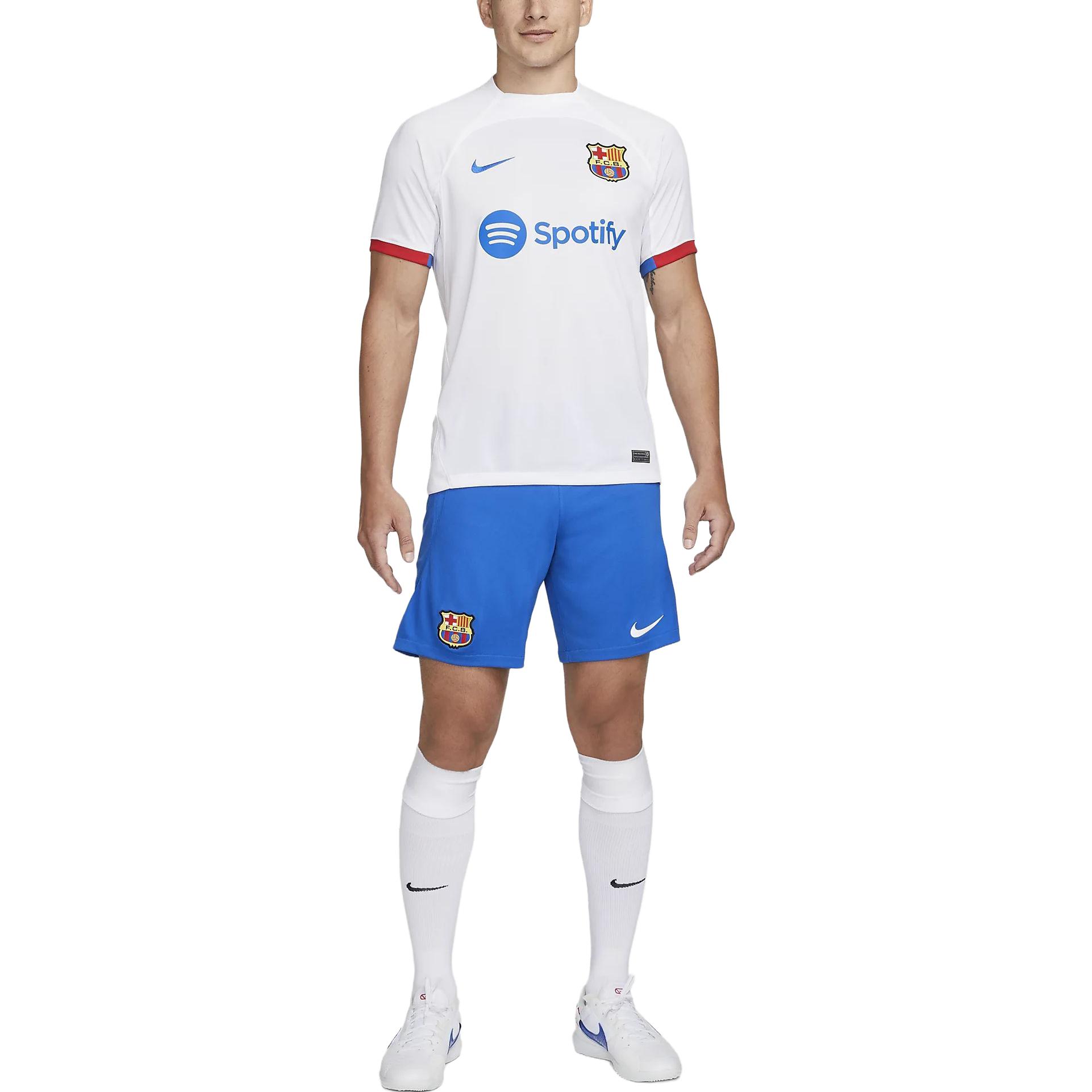 Nike Dri Fit F.C. Barcelona Soccer Jersey 2023 24 Season Men’s White