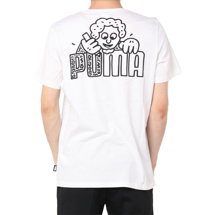 Мужская футболка PUMA x MR DOODLE Logo Point Cool (белая) — фото 4