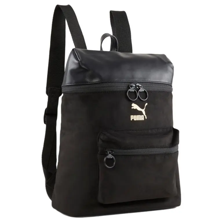 PUMA Fabric+Artificial Leather Backpack Regular Women's Black