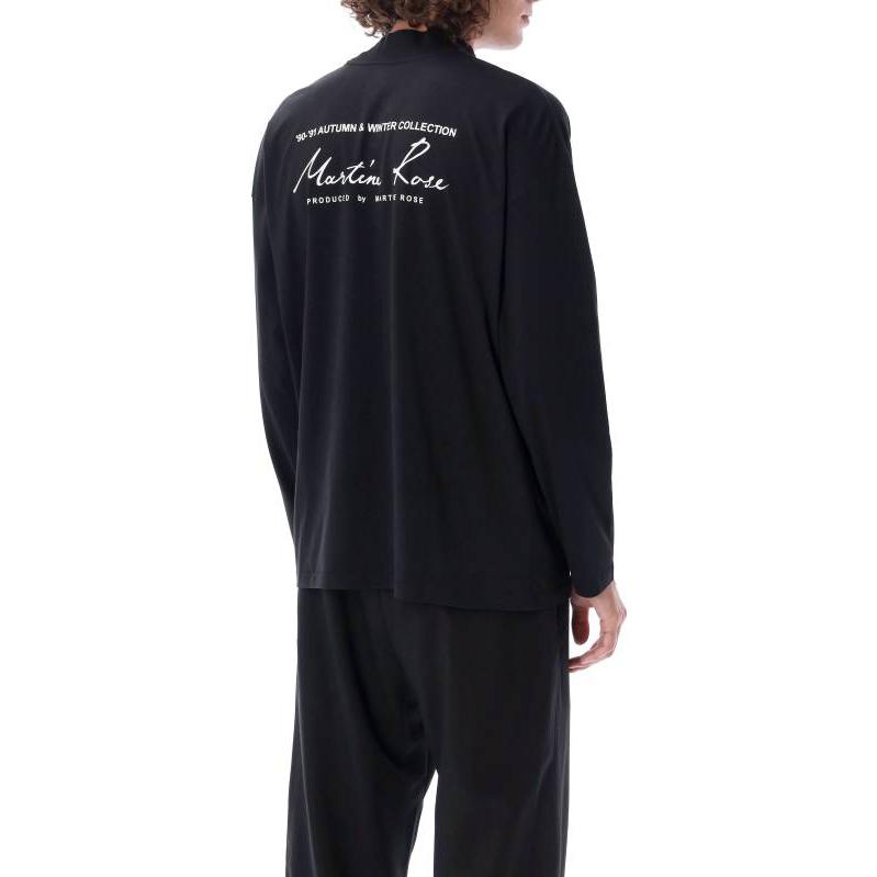 Мужская футболка Martine rose FW22 LogoT (черная) — фото 3