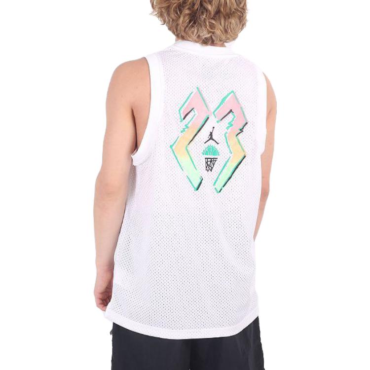Jordan Basketball Jerseys Men’s White Moderate Straight Fit