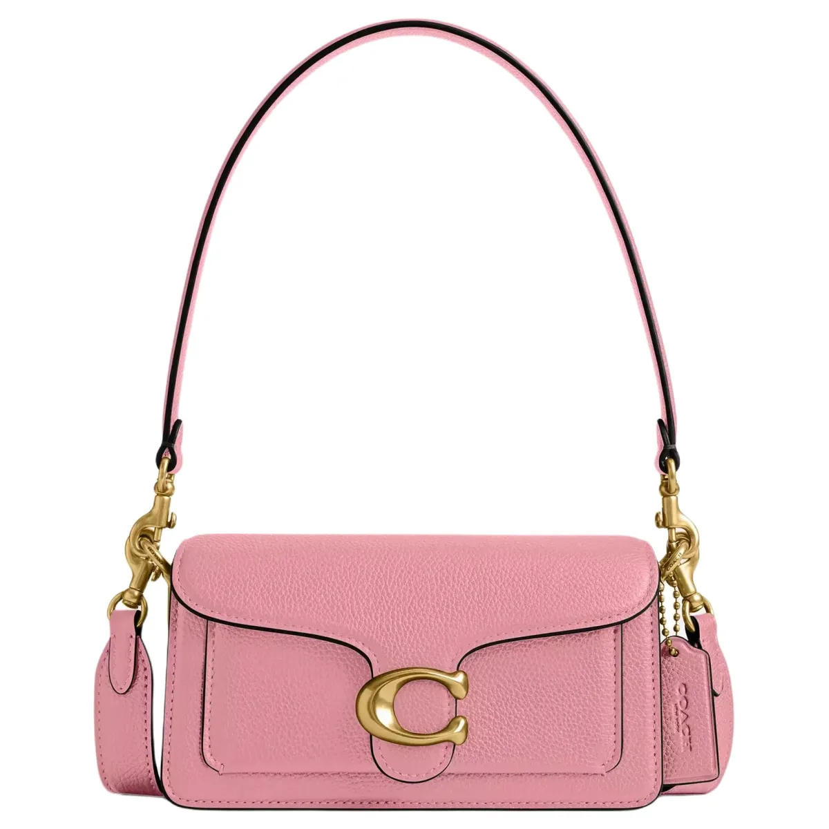 COACH Tabby Polished Pebble Leather Portable Crossbody Bag, Shoulder Bag Small Women's Pink