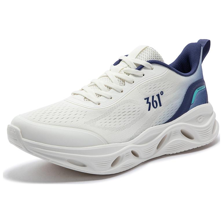 361° Slip Resistant Abrasion Resistant Low top Casual Running Shoes Men’s White Blue