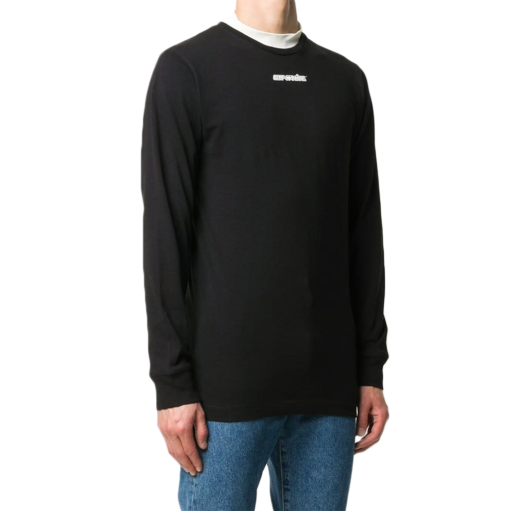 Мужская футболка OFF-WHITE FW20 Arrow Long Sleeve (черная) — фото 3