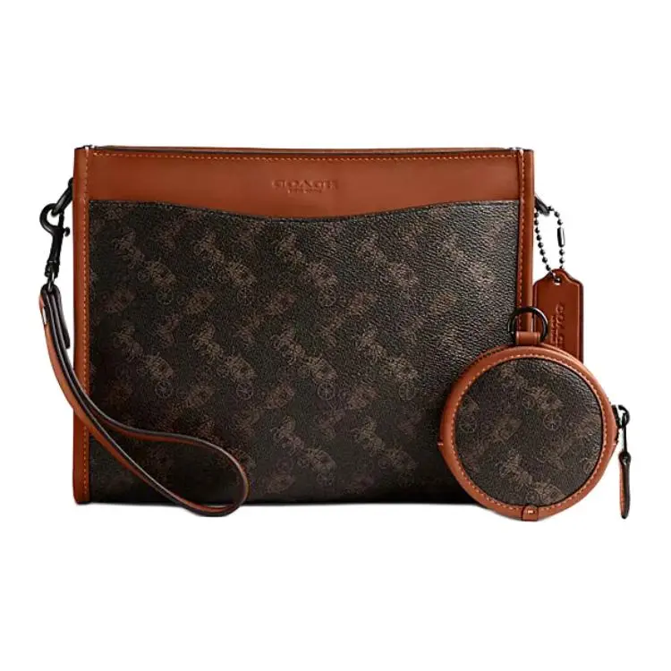 COACH Hitch Leather Crossbody Bags Medium Men's Truffle