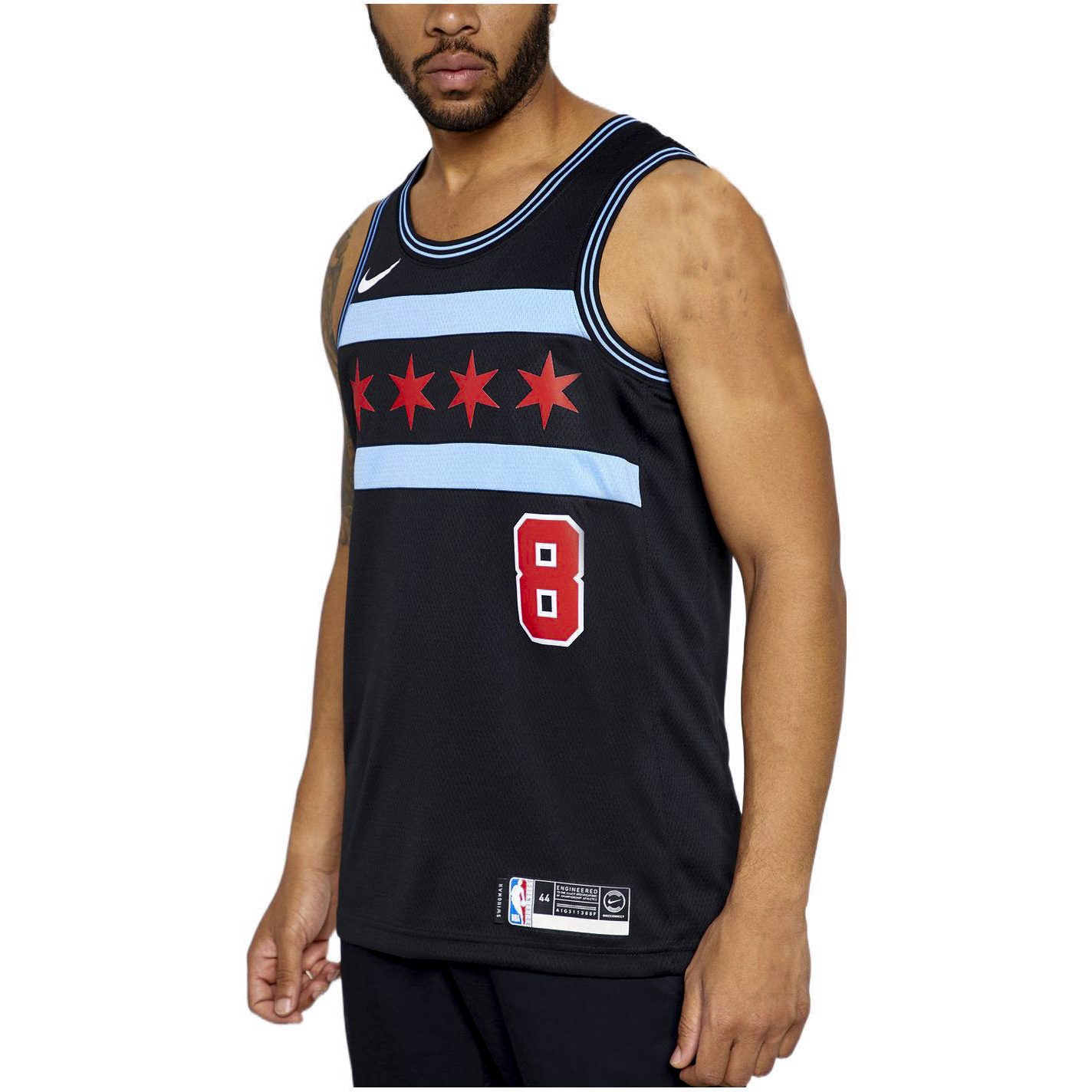 Nike Basketball Jerseys Men’s Black Moderate Straight Fit
