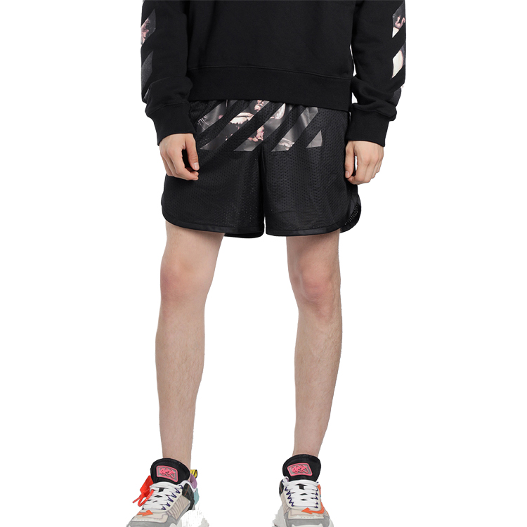 Мужские шорты OFF-WHITE Oil Painting (черные) — фото 3