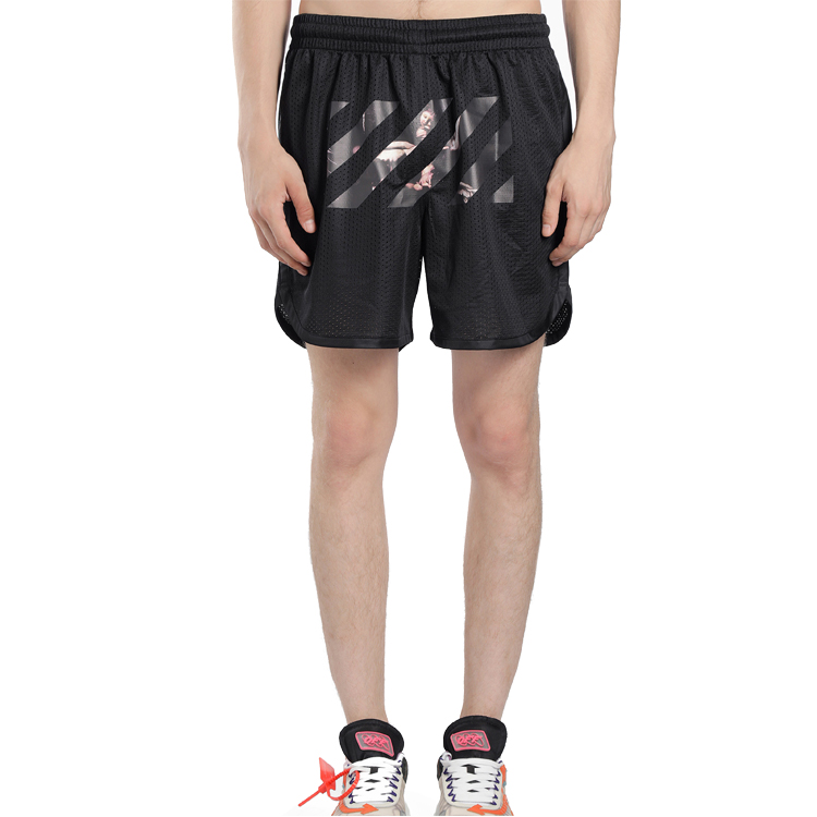 Мужские шорты OFF-WHITE Oil Painting (черные) — фото 4
