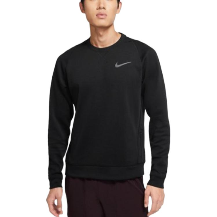 Мужская футболка Nike Asm Nk Dry Top Ls Flc Project T (черная) — фото 3