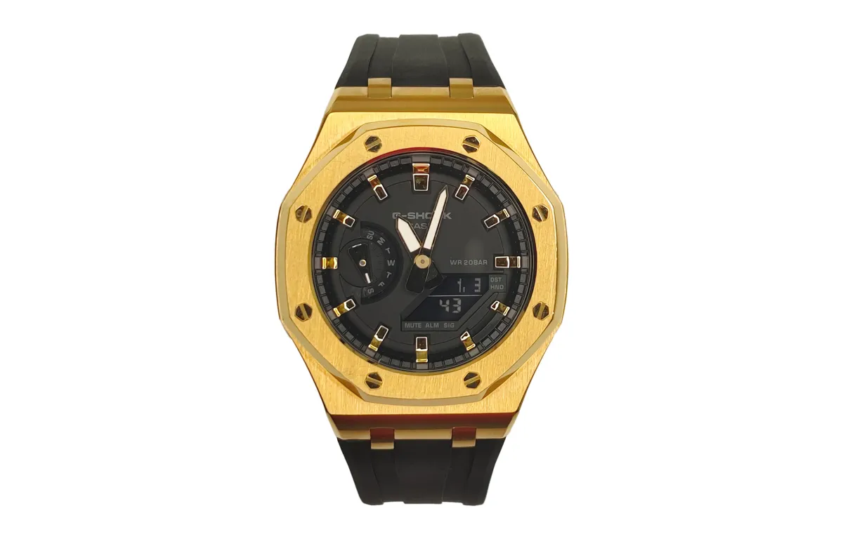 CASIO Men Liquid Crystal/Analog Dual Display Series 44mm Black Watch