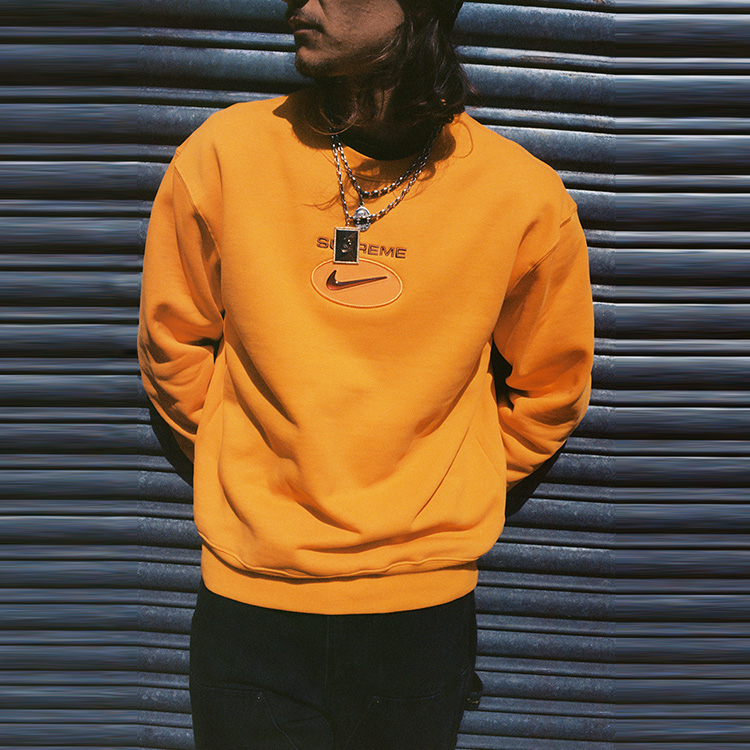 Худи Supreme x Nike Jewel Crewneck (серая) — фото 3