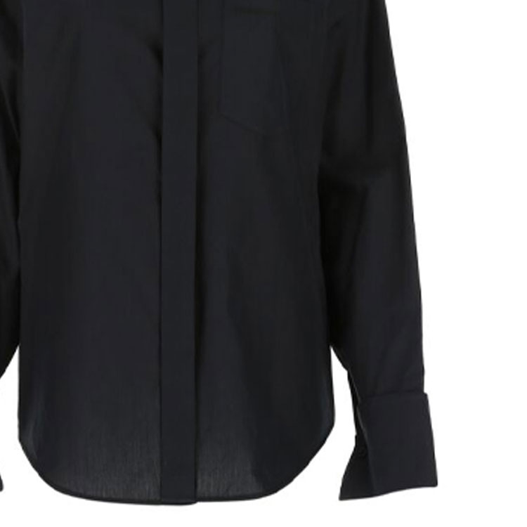 Мужская рубашка Balenciaga Poplin (черная) — фото 7