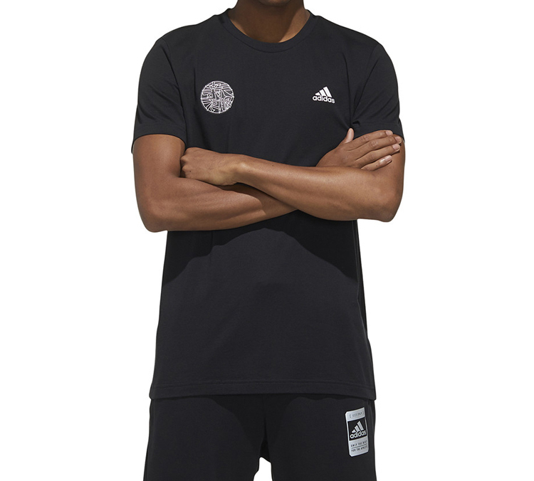 Мужская футболка adidas (черная) — фото 3