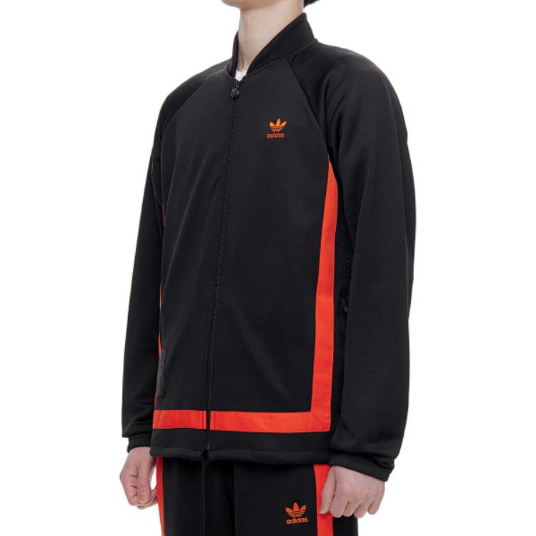 Мужская куртка adidas originals Warmup Tt (черно-оранжевый) — фото 5