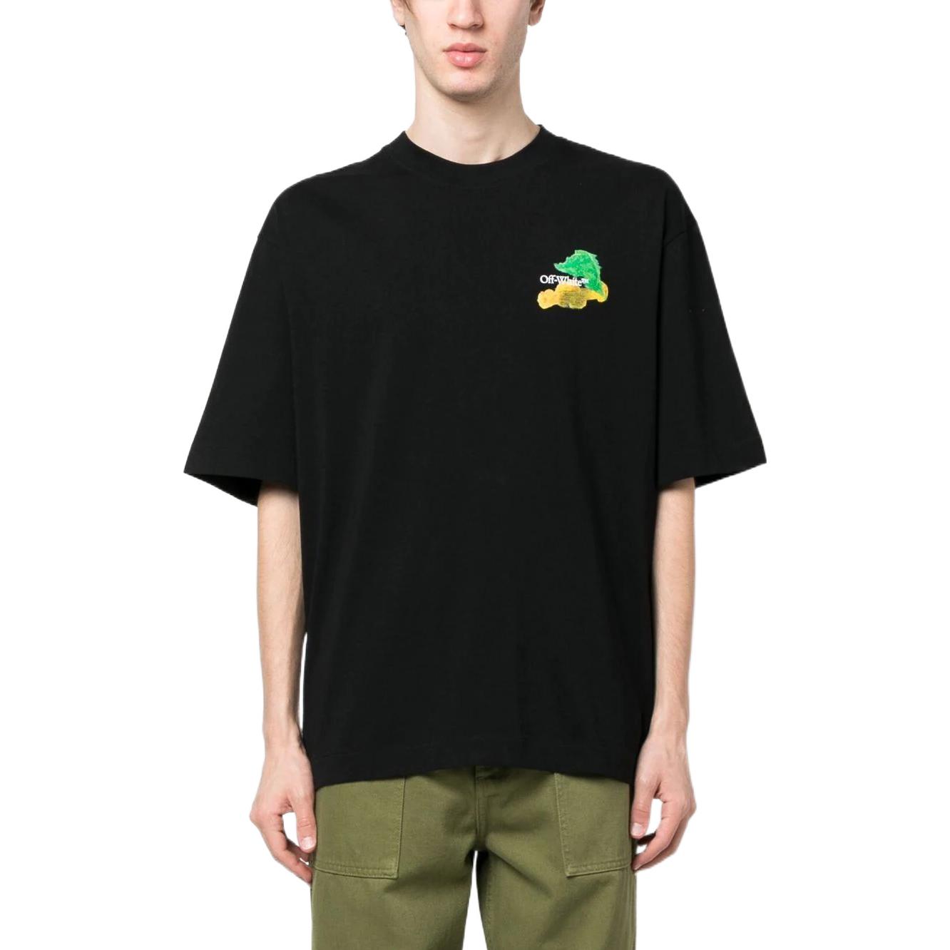 Мужская футболка OFF-WHITE T (черный) — фото 2