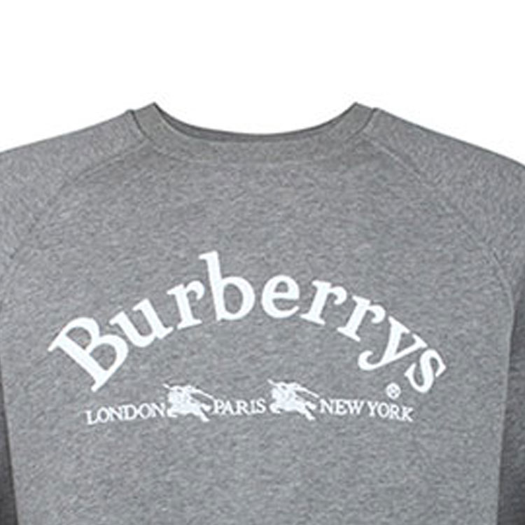 Мужское худи Burberry Logo (серое) — фото 3