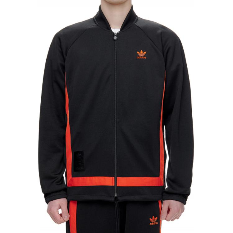 Мужская куртка adidas originals Warmup Tt (черно-оранжевый) — фото 3
