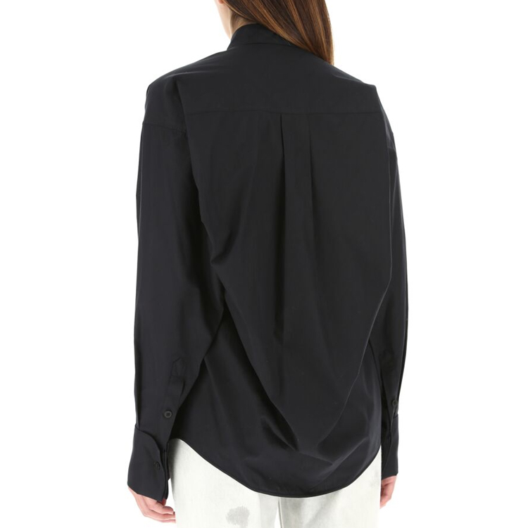 Мужская рубашка Balenciaga Poplin (черная) — фото 4