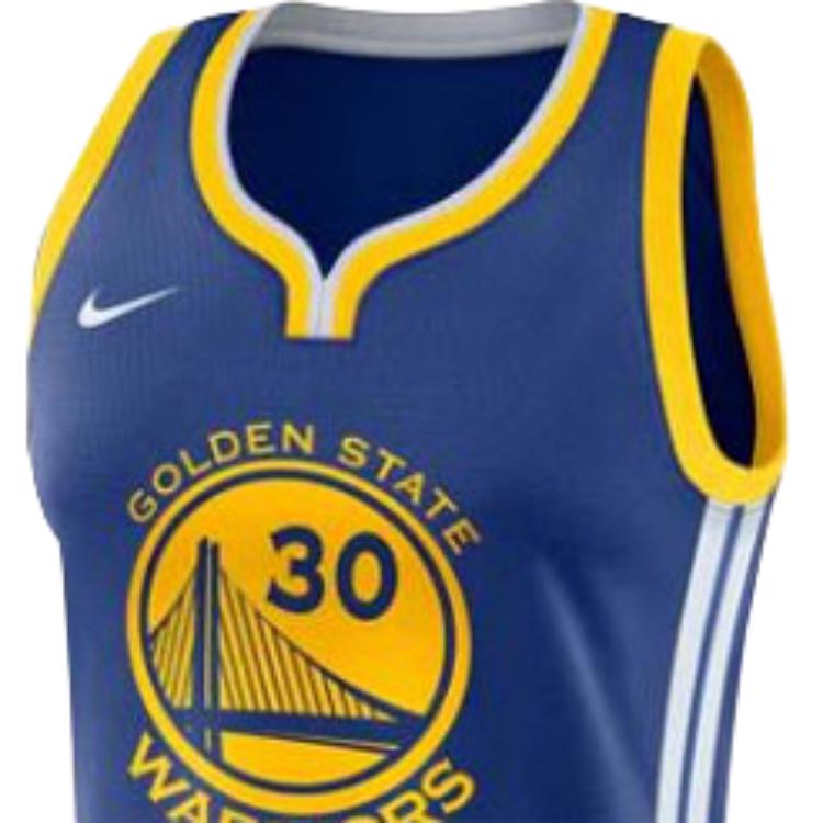 Nike Retro Sports Basketball Jersey Golden State Warriors, Curry Size 30 Unisex Blue