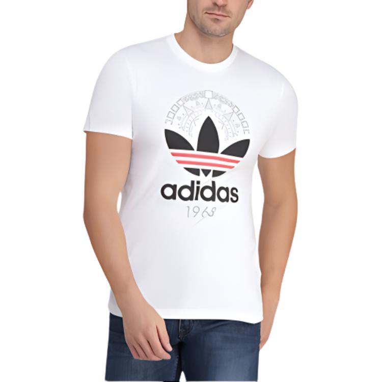 Мужская футболка adidas Trefoil (белая) — фото 3