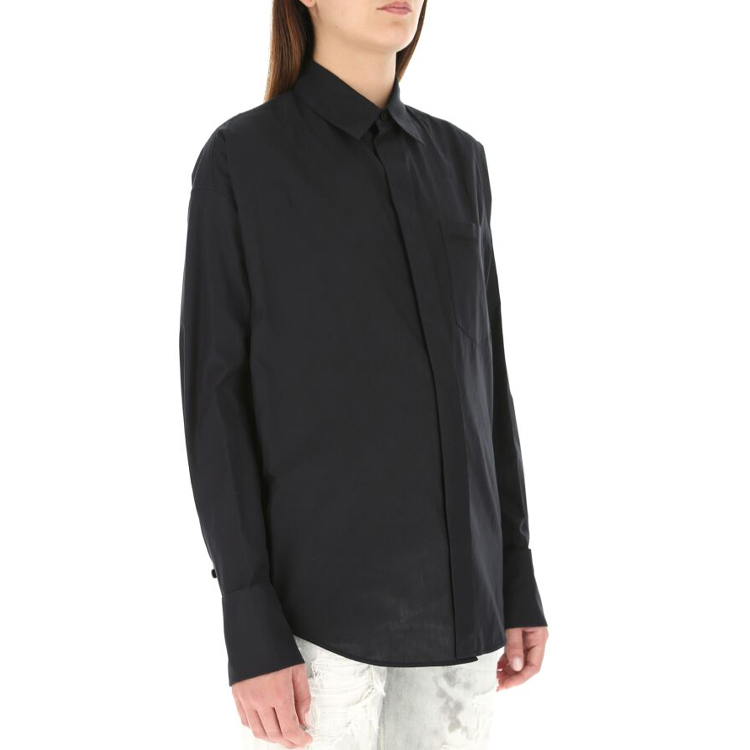 Мужская рубашка Balenciaga Poplin (черная) — фото 5