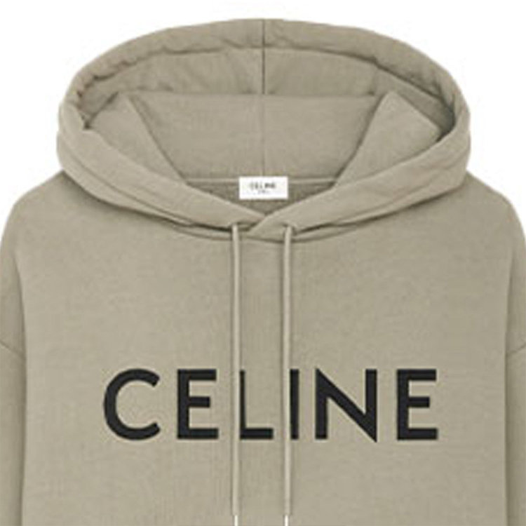 Мужское худи CELINE Logo (хаки) — фото 5