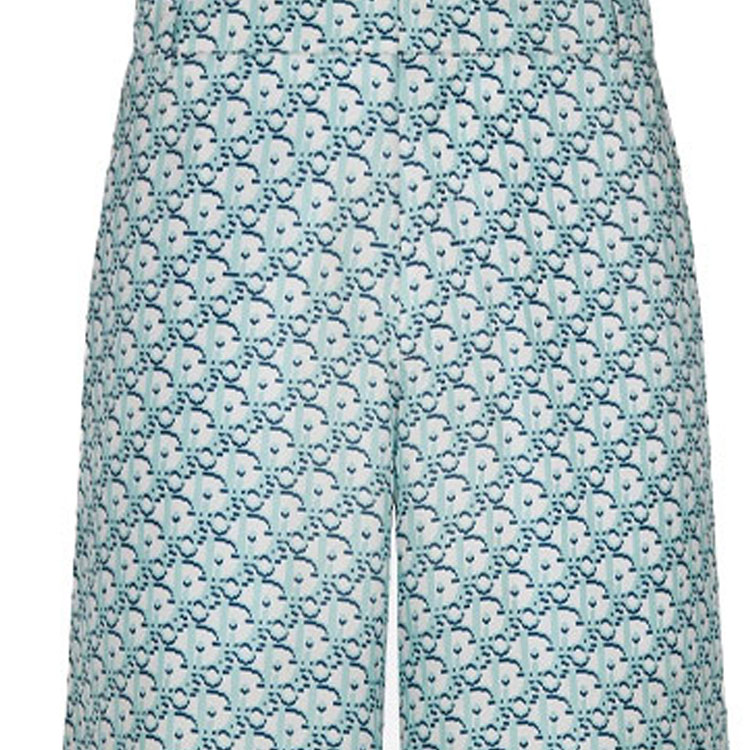 Мужские шорты Dior Monogram Shorts (синие) — фото 5