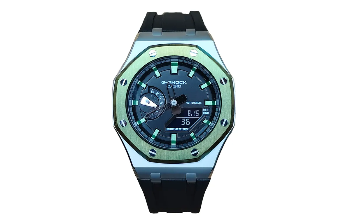 CASIO Men Liquid Crystal/Analog Dual Display Series 44mm Black Watch
