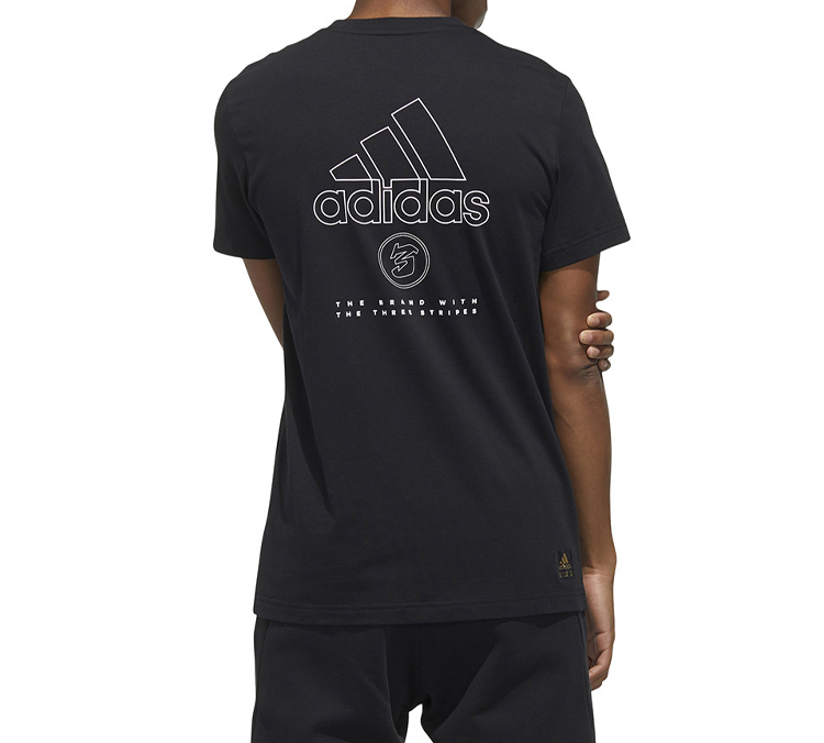 Мужская футболка adidas (черная) — фото 6