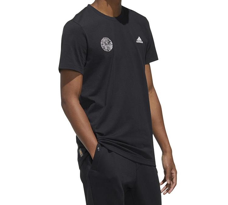 Мужская футболка adidas (черная) — фото 5