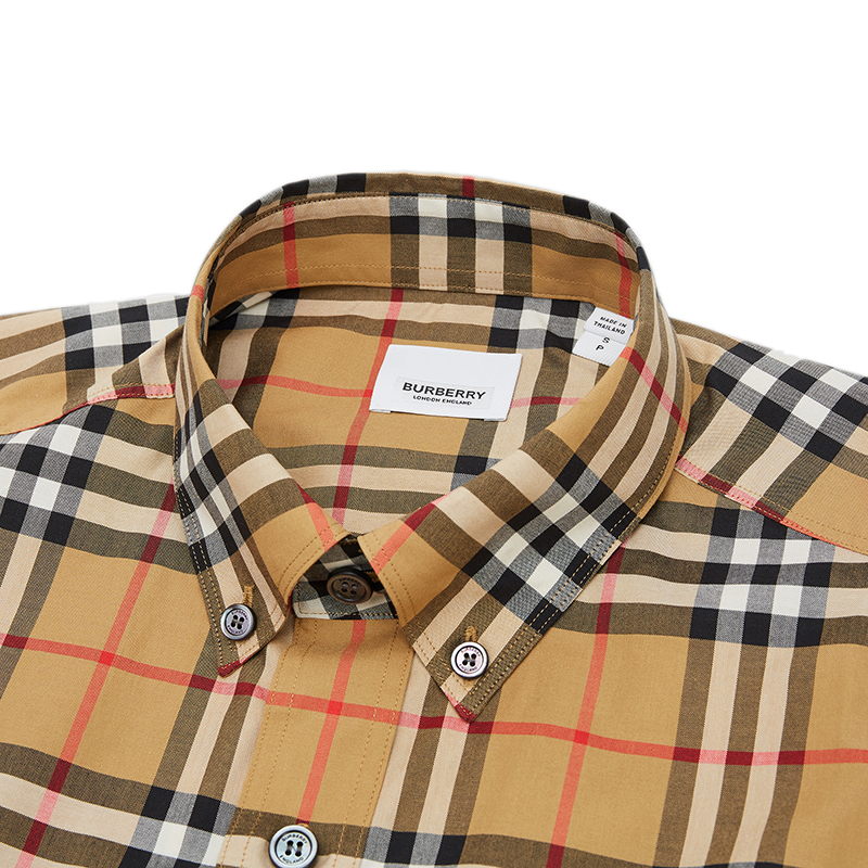 Мужская рубашка Burberry Vintage (классическая желтая клетка) — фото 6