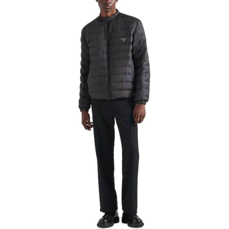Мужская куртка Prada Short Polyester Down Jacket (черный) — фото 2