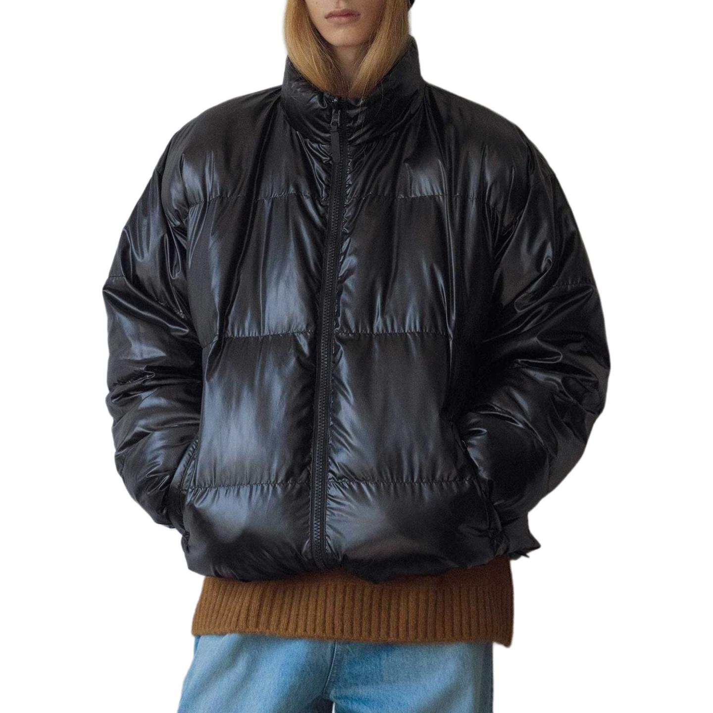 Куртка PUMA Glossy Short Down Jkt W (черная) — фото 5