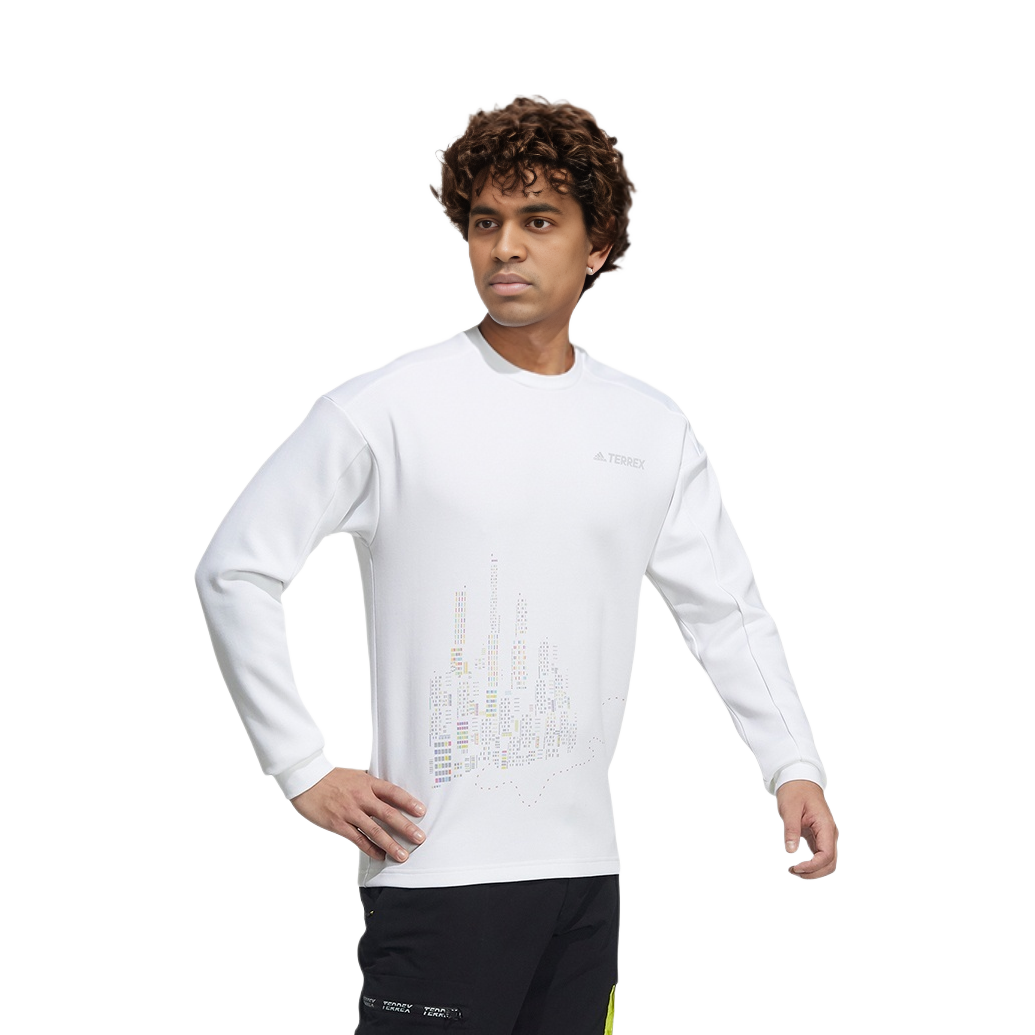 Мужское худи adidas (белое) — фото 3