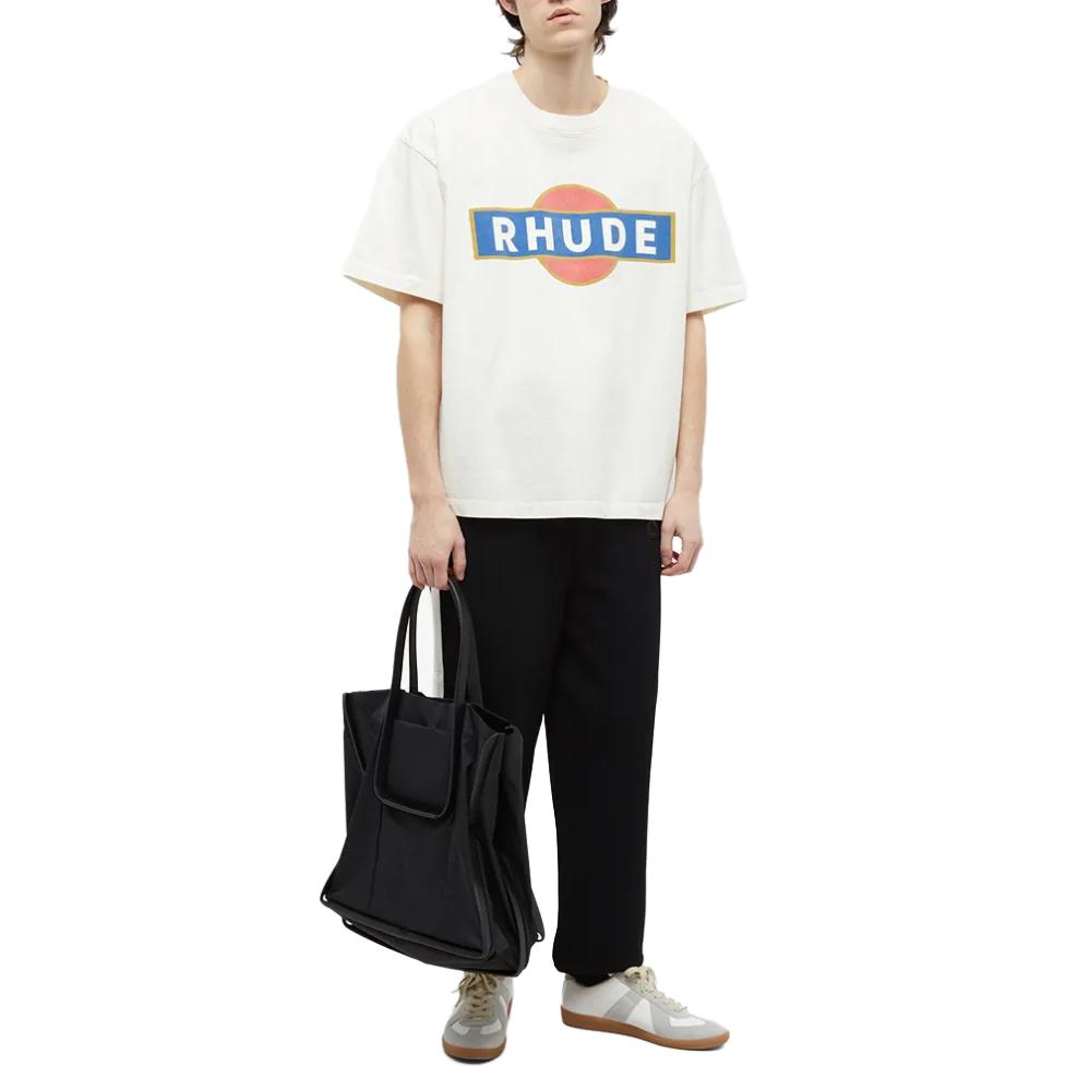 Мужская футболка RHUDE (бежевая) — фото 2