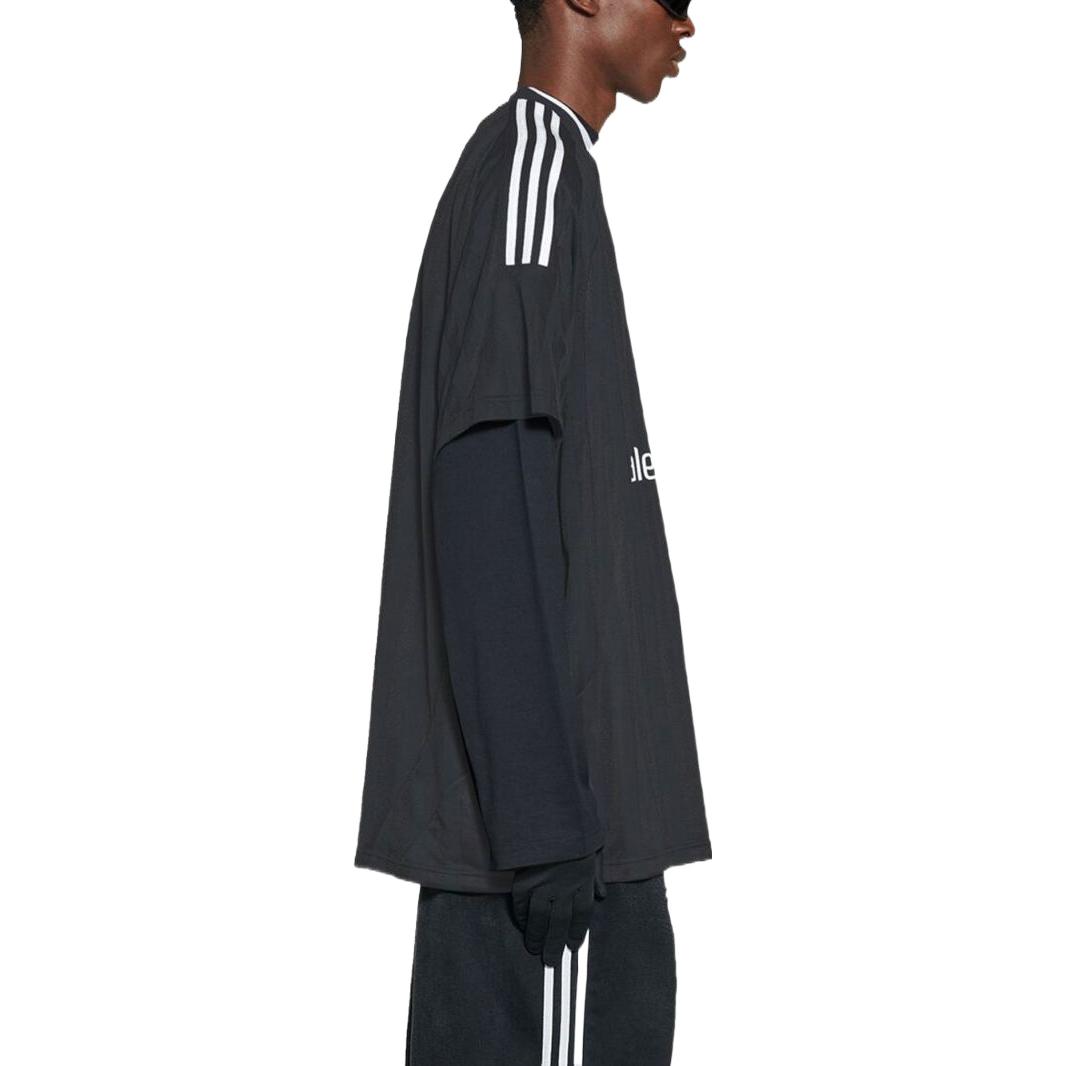 Мужские футболка Balenciaga x adidas originals (черный) — фото 4