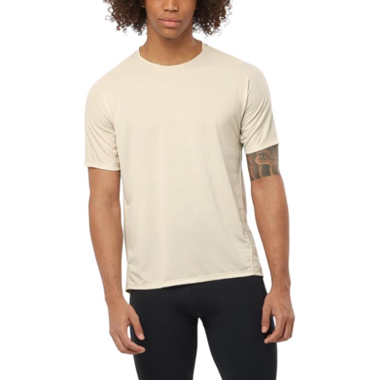 SALOMON SENSE AEROGRAPHIC Quick Dry T Shirts Men’s Ecru