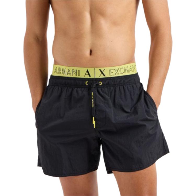 ARMANI EXCHANGEAE SS24 Beach Shorts Men’s Black