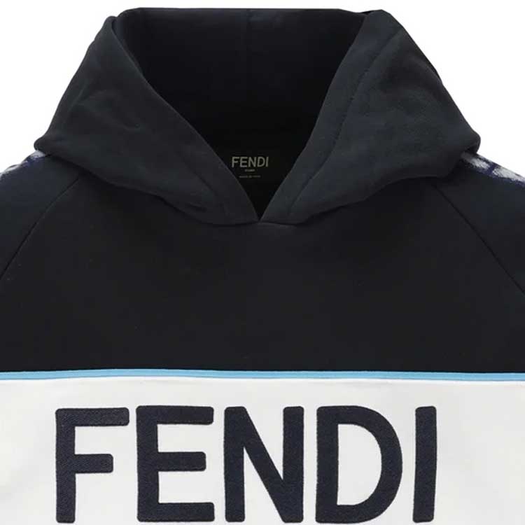 Мужское худи Fendi SS23 Logo (синее) — фото 8