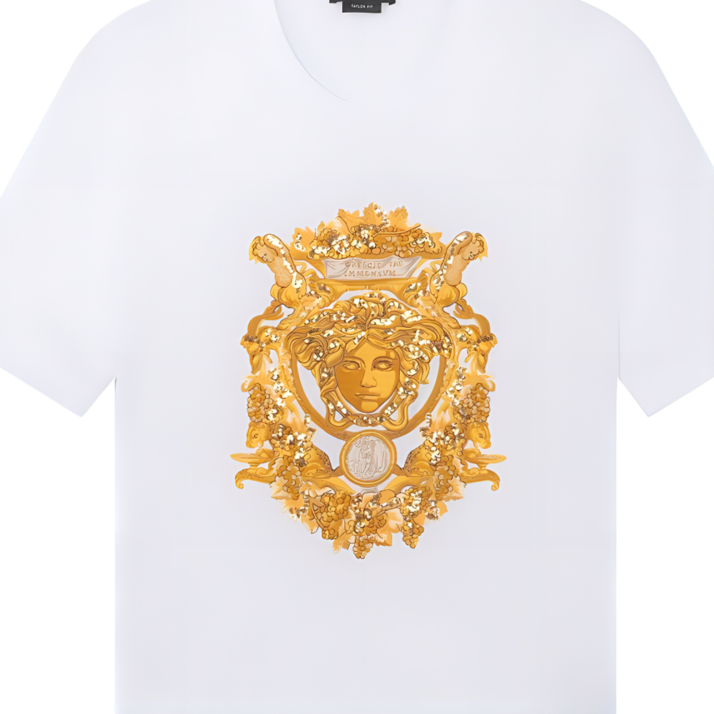 Мужская футболка Versace (белая) — фото 6