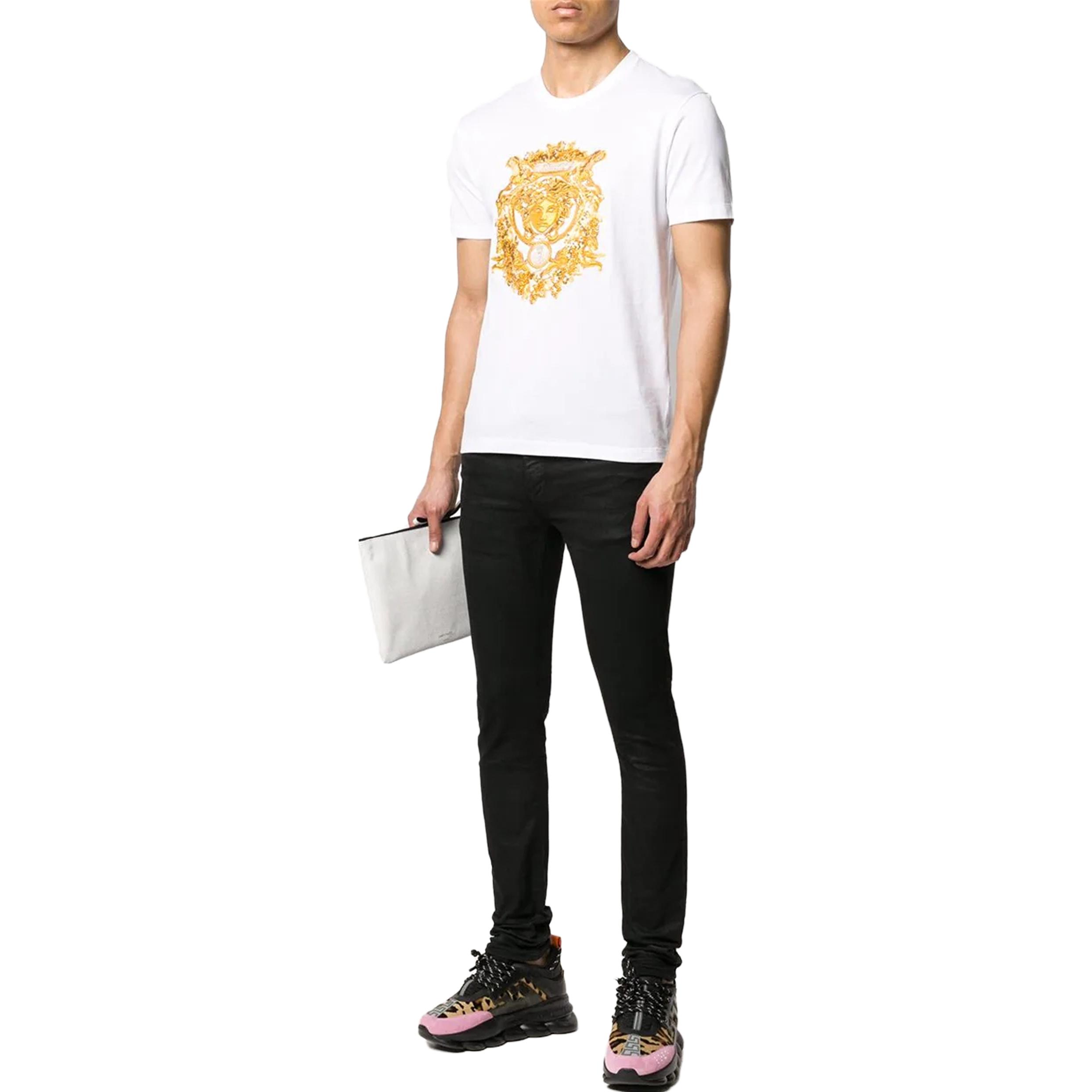 Мужская футболка Versace (белая) — фото 3