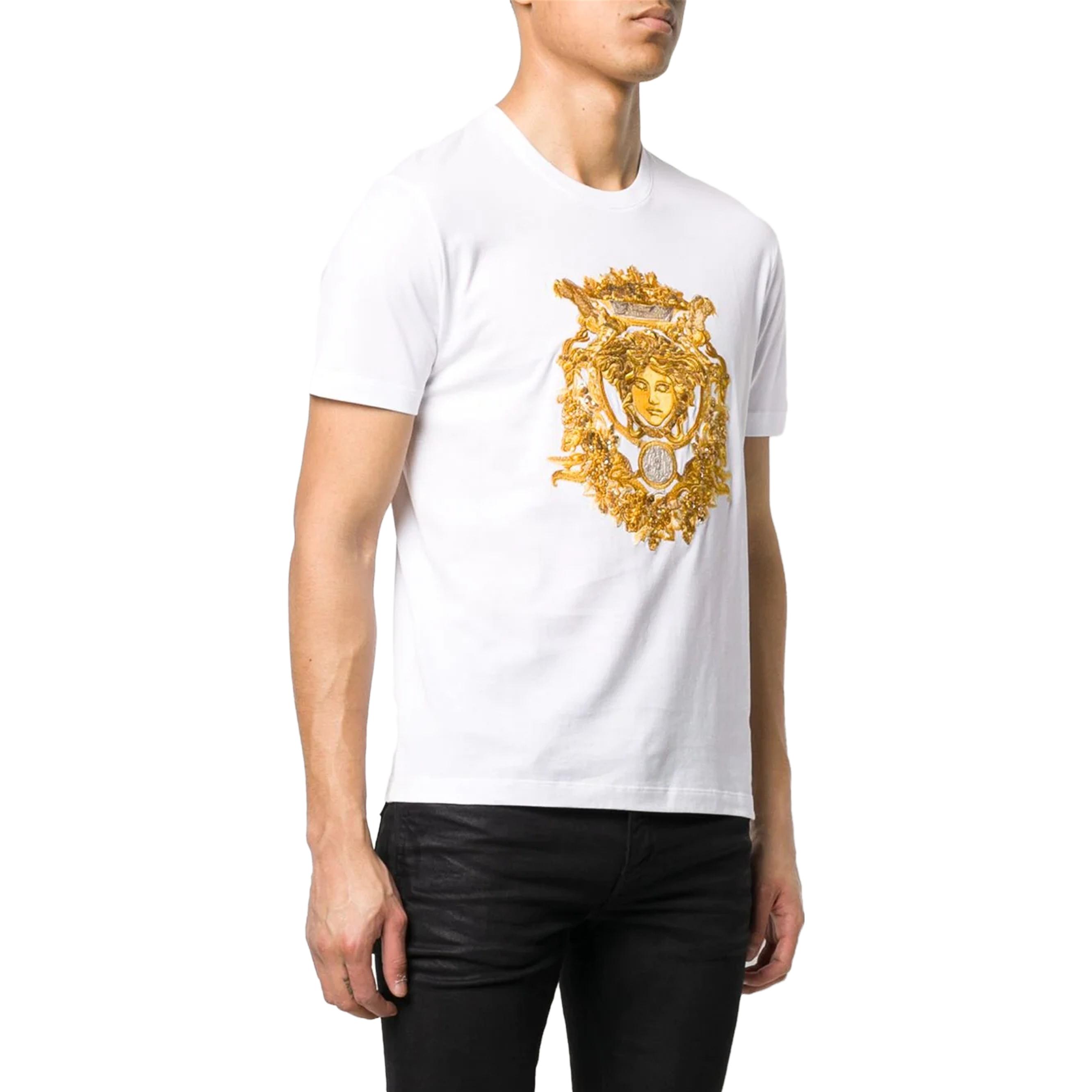 Мужская футболка Versace (белая) — фото 5