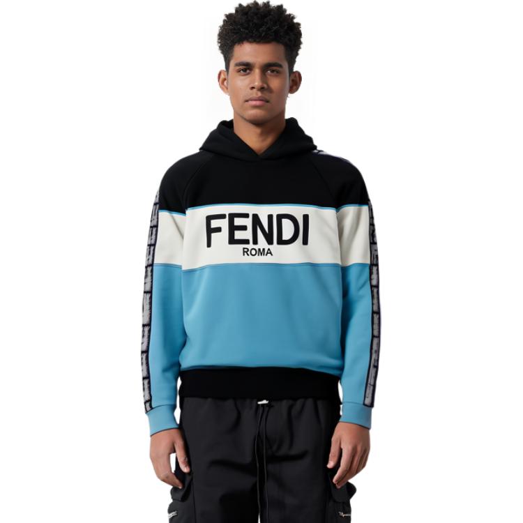 Мужское худи Fendi SS23 Logo (синее) — фото 6