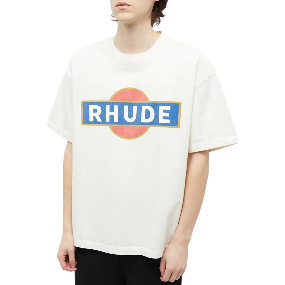 Мужская футболка RHUDE (бежевая) — фото 3