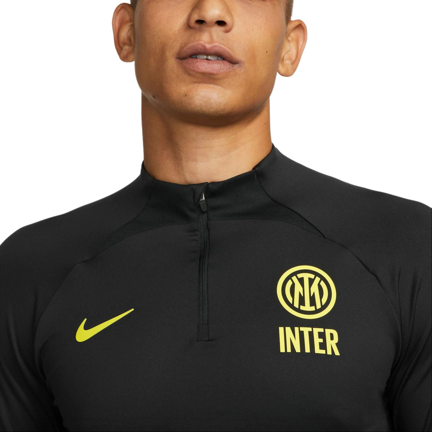 Nike Inter Milan Strike Drill Top Soccer Jersey Men’s Black/Yellow