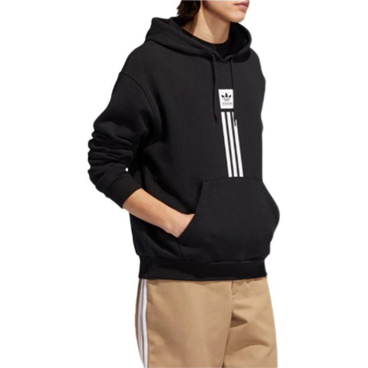Мужская худи adidas originals Solid Pillar (черная) — фото 3