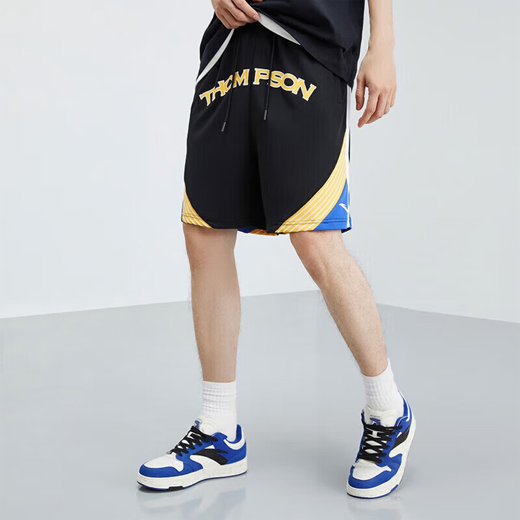 ANTA Basketball Collection Basketball Shorts Men’s Black Moderate Straight Fit Pants