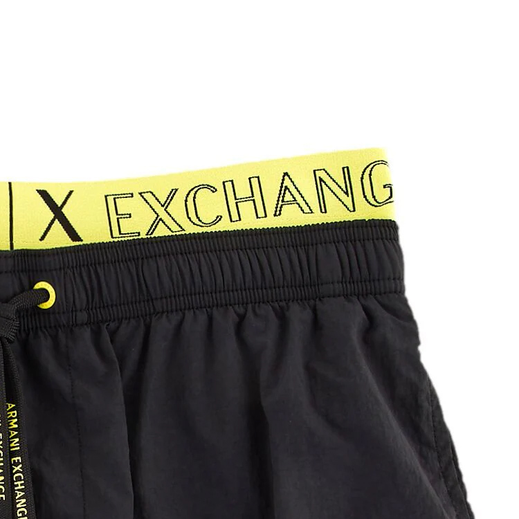 ARMANI EXCHANGEAE SS24 Beach Shorts Men’s Black