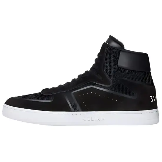 CELINE Skateboard Shoes Men Mid-Top Black