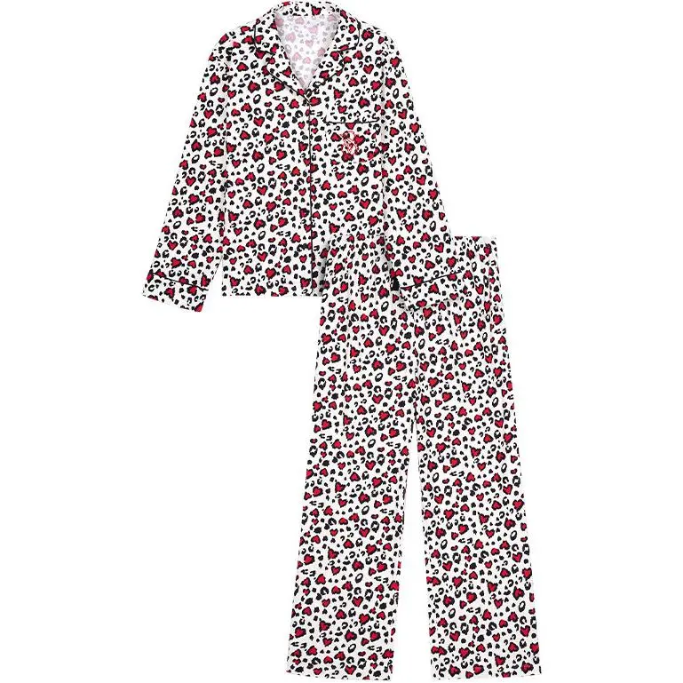 Victoria's Secret Pajama Set Women's Red Panther Print